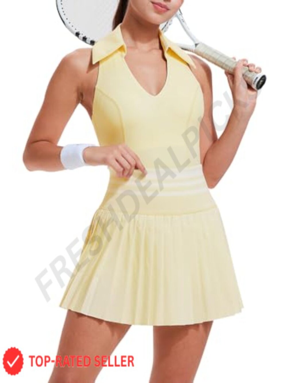 Women 2 Piece Tennis Skirt Set Nylon Spandex Pleated Skort with Pockets Golf